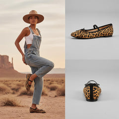 Tuhoomall Comfortable Rhinestone Ballet Flats for Women - Casual Blue Mesh Slip-On Shoes with Low Heel and Round Toe