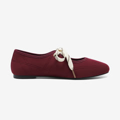 Tuhoomall Comfortable Casual Flat Shoes for Work and Everyday Wear - Low Top Round Toe Design with Rubber Sole in Solid Color