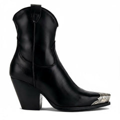 Tuhoomall Casual Almond Toe Chunky Heel Ankle Boots with Zipper for Everyday Office and Street Style Tuhoomall