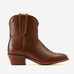 Tuhoomall Comfortable Western Style Ankle Boots for Women, Casual Workwear, Round Toe, Chunky Heel, Seasonless, Woven Colorblock Design