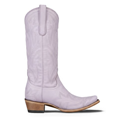 Tuhoomall Western Mid-Calf Boots for Women, Rubber Sole, Stylish Solid Color with Embroidered Detail, Perfect for Fashion, Outdoor, and Everyday Wear