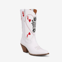 Tuhoomall Western Style Women's Cowboy Boots, Embroidered Ankle Booties for Travel, Outdoor Fashion, Parties, and Casual Wear Tuhoomall