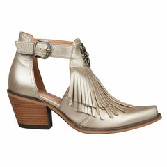 Tuhoomall Western Ankle Boots for Women with Chunky Heel, Snip-Toe, Fringe Design, Outdoor and Dance Ready, Faux Suede Tuhoomall