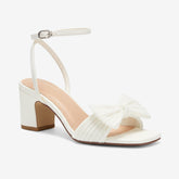 Tuhoomall Comfortable Summer Sandals for Parties and Office with Buckle Closure and Pleated Design, Casual Travel and Classic Style, 6cm Mid-Heel