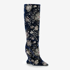 Tuhoomall Over The Knee Floral Embellished Chunky Heeled Boots For Parties And Fashionable Events