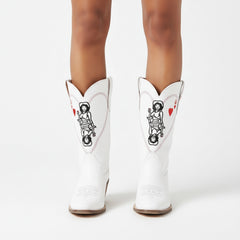 Tuhoomall Western Style Women's Cowboy Boots, Embroidered Ankle Booties for Travel, Outdoor Fashion, Parties, and Casual Wear