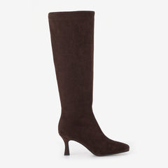 Tuhoomall Knee-High Fashion Boots - Stylish Zipper Closure, Elegant Square Toe, Comfortable 7cm Mid-Heel for Parties and Casual Wear Tuhoomall