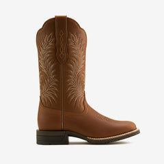 Tuhoomall Western Cowboy Boots for Women, Comfortable Mid-Calf Heeled Short Boots, Fashionable Floral Casual Footwear, All-Season Rubber Sole