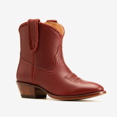 Tuhoomall Comfortable Western Style Ankle Boots for Women, Casual Workwear, Round Toe, Chunky Heel, Seasonless, Woven Colorblock Design