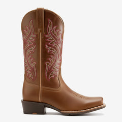 Tuhoomall Western Floral Embroidered Mid-Heel Cowboy Boots for Women, Stylish Casual Footwear for All Seasons