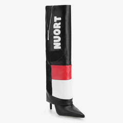 Tuhoomall Over-The-Knee Fashion Boots for Women, High Heels with Chain Detail, Stylish Casual Performance Footwear Tuhoomall