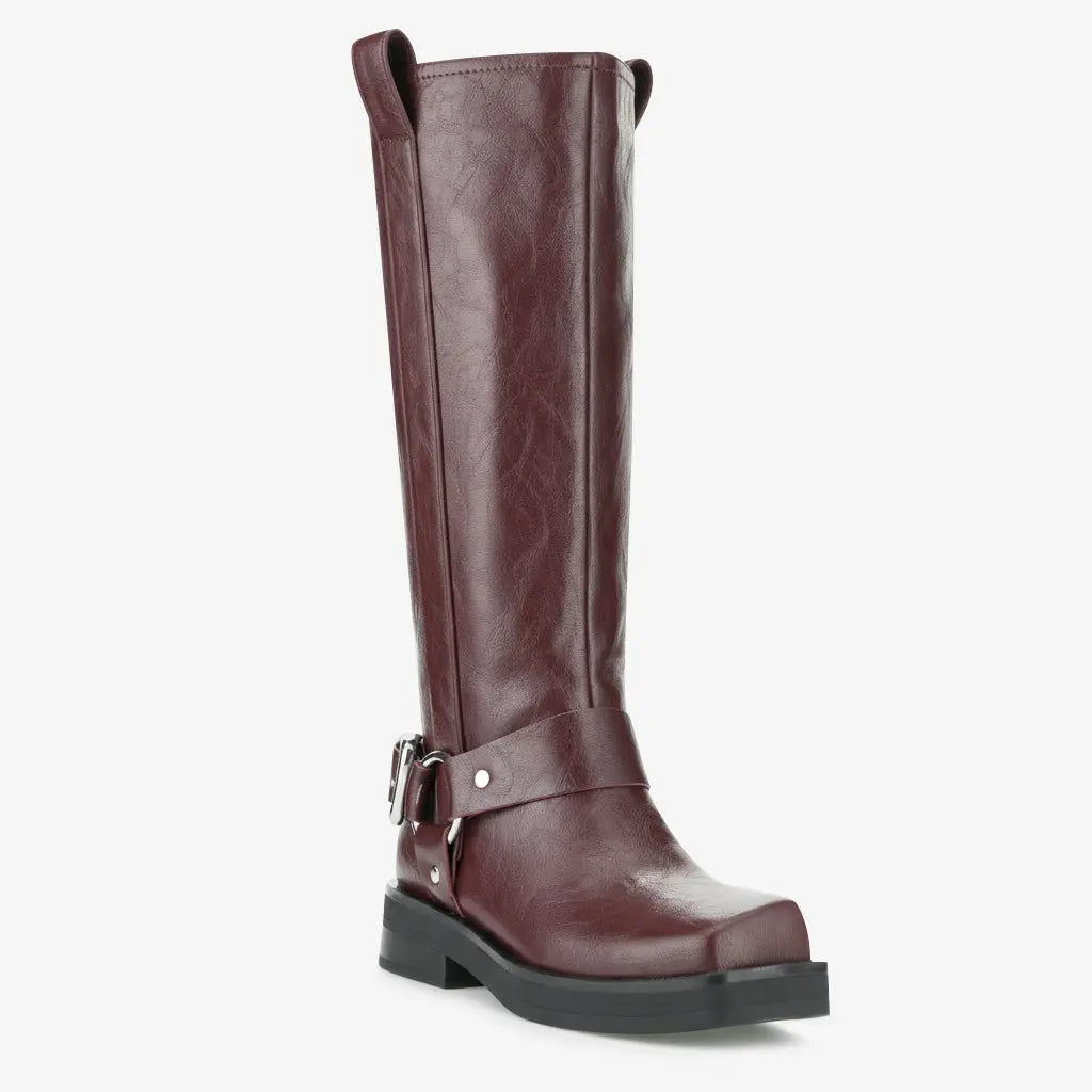 Tuhoomall Comfortable Women's Mid-Calf Boots with Slip-On Design, Chunky Heel, and Slip-Resistant Features for Fashionable Daily Wear Tuhoomall