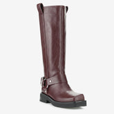 Tuhoomall Comfortable Women's Mid-Calf Boots with Slip-On Design, Chunky Heel, and Slip-Resistant Features for Fashionable Daily Wear