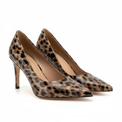 Tuhoomall Stylish High Heels for Parties and Dances, Gradient Design, Pointed Toe, 8cm Stiletto Heels, Slip-On, Rubber Sole, Synthetic Leather Lining