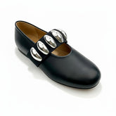 Tuhoomall Ballet Flats for Women, Round Toe, Adjustable Buckle, Casual Style, All-Day Comfort, Non-Slip Rubber Sole, Perfect for Parties and Performances Tuhoomall