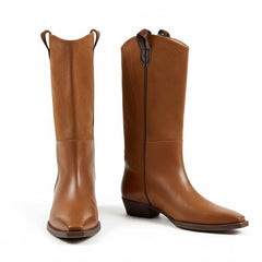 Tuhoomall Western Snip Toe Ankle Boots for Women, Classic All-Season Chunky Heel Rubber Sole, Easy Slip-On Design, Perfect for Casual and Office Wear