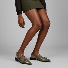 Tuhoomall Comfortable Low Heel Platform Shoes with Adjustable Metal Buckle for Casual and Office Use, Ideal for All-Season Wear