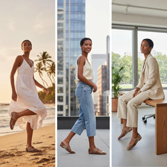 Tuhoomall Comfortable Flat Shoes For Women, Classic Office Style, Adjustable Buckle, Solid Color Design, Perfect For Spring And Summer