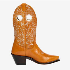 Tuhoomall Western Cowboy Ankle Boots with Embroidery, Chunky Heel for Fashion, Casual, Party and Dance, All Seasons, Closed Toe Design