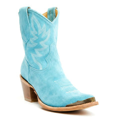 Tuhoomall Western Style Ankle Boots For Women, Vintage Plain Leather, Low Heel, Casual Chic, All-Season Fashion, Unique Embroidery Design