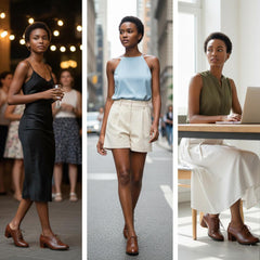 Tuhoomall Comfortable Vintage Style High Heel Dress Shoes for Office and Leisure Wear with Lace-Up Closure and Classic Round Toe Design