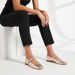 Tuhoomall Comfortable Flat Shoes For Women, Classic Office Style, Adjustable Buckle, Solid Color Design, Perfect For Spring And Summer