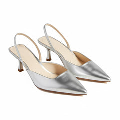 Tuhoomall High Heel Sandals for Women - Fashion Casual Pointed Toe With Mid Heel - Everyday Office Wear - Comfortable Rubber Sole