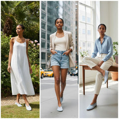 Tuhoomall Ballet Flats for Women, Comfortable and Stylish, Perfect for Parties and Daily Wear, Round Toe Design, Slip-On Closure, Rubber Sole