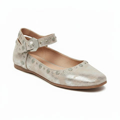 Tuhoomall Comfortable Mary Jane Flats for Women - Adjustable Ankle Strap, Studded Design, Lightweight Casual and Formal Shoes Tuhoomall