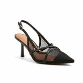 Tuhoomall Comfortable High Heel Pumps with Pointed Toe and Cat Heel, Stylish Mesh Design for Fashionable Everyday Wear Tuhoomall