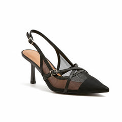 Tuhoomall Comfortable High Heel Pumps with Pointed Toe and Cat Heel, Stylish Mesh Design for Fashionable Everyday Wear Tuhoomall