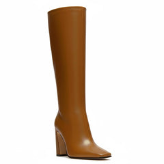 Tuhoomall Fashion Ankle Boots for Women, Comfortable Chunky Heel, Zipper Closure, Casual Daily Wear, Travel and Work Suitable, Classic Solid Color