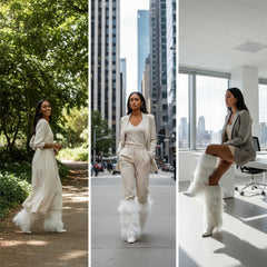 Tuhoomall Faux Suede Womens Fashion Booties With 4 Inch Heels, Zip Closure, Pointed Toe, Perfect For Parties And Performances