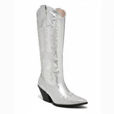 Tuhoomall Western Chunky Heels Ankle Boots with Rhinestones, Vegan Leather, 3-Inch Heel for Casual Performance and Runway Styles