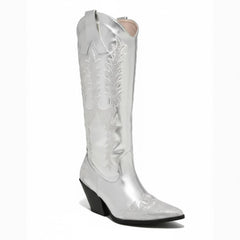 Tuhoomall Western Chunky Heels Ankle Boots with Rhinestones, Vegan Leather, 3-Inch Heel for Casual Performance and Runway Styles