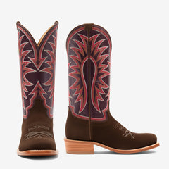 Tuhoomall Comfortable Western Ankle Boots with Embroidery and Striped Pattern - 4.5cm Block Heel for Parties and Outdoor Travel Tuhoomall