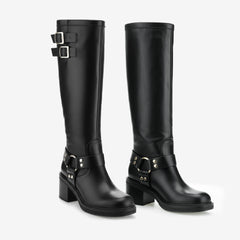 Tuhoomall Boots for Women, Comfortable Round Toe Ankle Booties with Chunky Heel, Slip-On Design for Outdoor and Casual Style, Suede Look