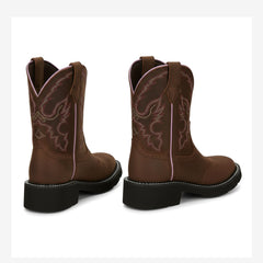 Tuhoomall Western Cowboy Ankle Boots for Women, Floral Embroidery Low Heel Short Booties, Fashion Casual Everyday Wear