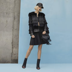 Tuhoomall Stylish Peep Toe Ankle Boots for Women - 10cm Stiletto Heels, Slip-On, Studded Design for Parties and Performances