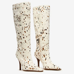 Tuhoomall Fashion Knee-High Boots for Women, Stylish Casual Wear with Chunky Heels and Zipper Detail, Versatile for Work and Everyday Use Tuhoomall