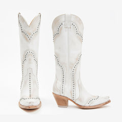 Tuhoomall Western Cowboy Boots for Women, Stitched Design, Fashion Casual Style, Chunky Heel, Mid-Calf Length, All-Season Wear