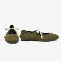 Tuhoomall Comfortable Casual Flat Shoes for Work and Everyday Wear - Low Top Round Toe Design with Rubber Sole in Solid Color