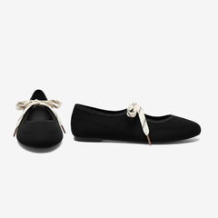 Tuhoomall Comfortable Casual Flat Shoes for Work and Everyday Wear - Low Top Round Toe Design with Rubber Sole in Solid Color