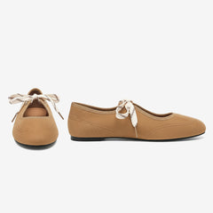 Tuhoomall Comfortable Casual Flat Shoes for Work and Everyday Wear - Low Top Round Toe Design with Rubber Sole in Solid Color