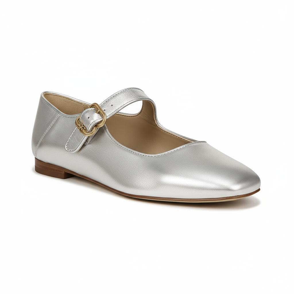 Tuhoomall Comfortable Flat Shoes For Women, Classic Office Style, Adjustable Buckle, Solid Color Design, Perfect For Spring And Summer Tuhoomall