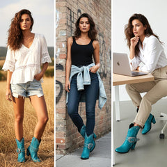 Tuhoomall Chunky Heel Pointed Toe Ankle Booties with Studs and Rhinestones for Fashion, Parties, and Casual Outings