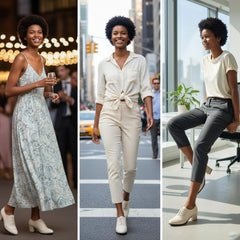 Tuhoomall Comfortable Vintage Style High Heel Dress Shoes for Office and Leisure Wear with Lace-Up Closure and Classic Round Toe Design