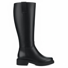 Tuhoomall Fashion Comfort Knee High Boots for Women - Low Heel Zipper Closure, Stylish for Office and Travel, Timeless Solid Color Design Tuhoomall