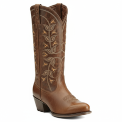 Tuhoomall Western Cowboy Boots for Women, Comfortable Ankle Booties with Embroidered Design, Perfect for Parties and Outdoor Fashion Tuhoomall