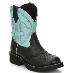 Tuhoomall Western Cowboy Ankle Boots for Women, Floral Embroidery Low Heel Short Booties, Fashion Casual Everyday Wear